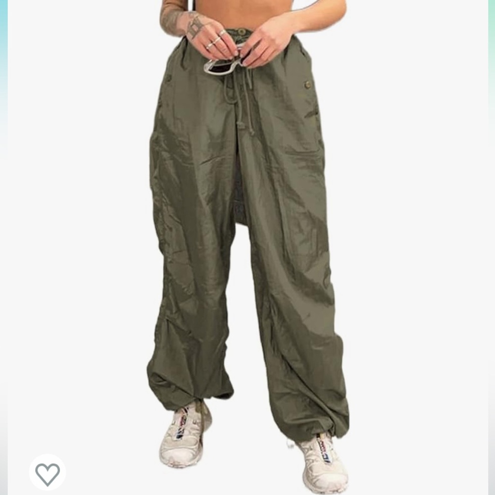 KMBANGI Women Baggy Cargo Pants Y2K High Waisted Wide Leg Loose *NEVER WORN*
